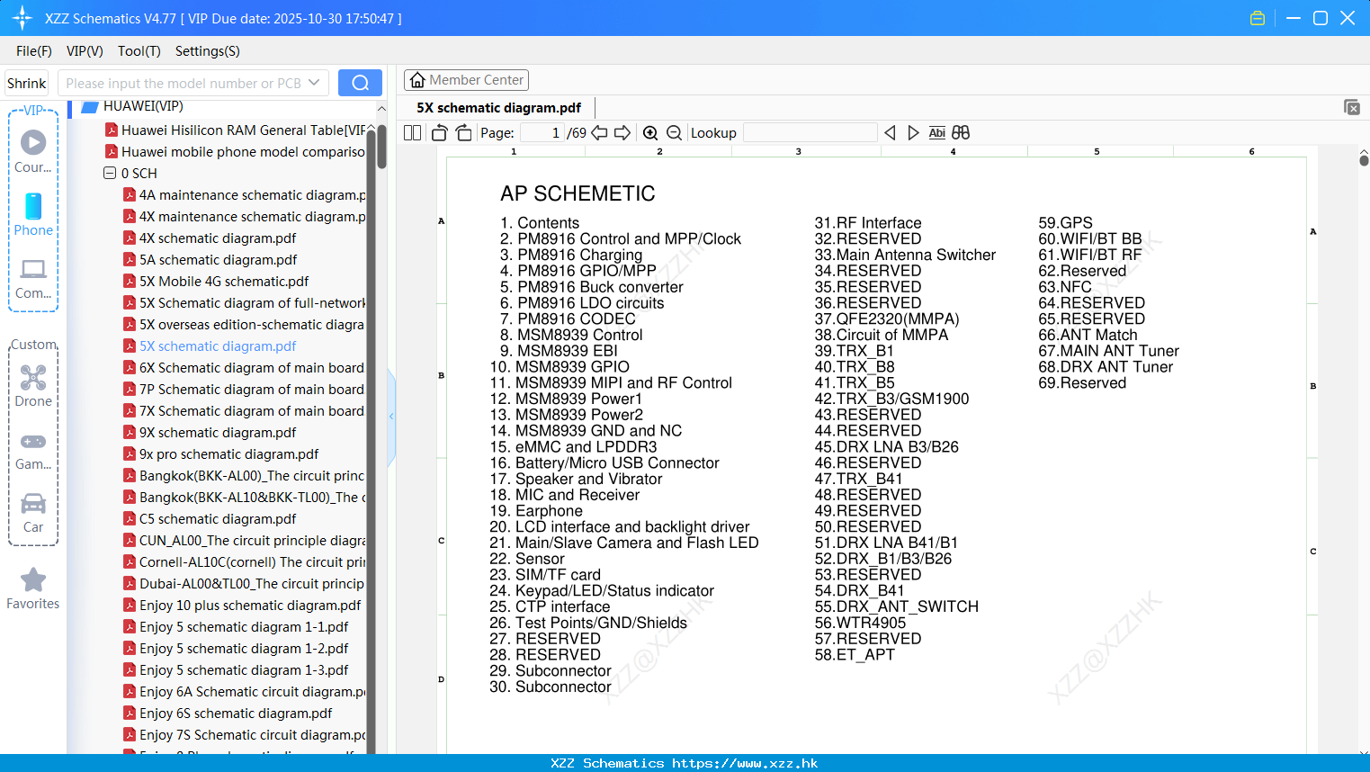 Huawei 5X Schematic Diagram